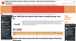 Desktop Screenshot of gamesjobsfrance.com